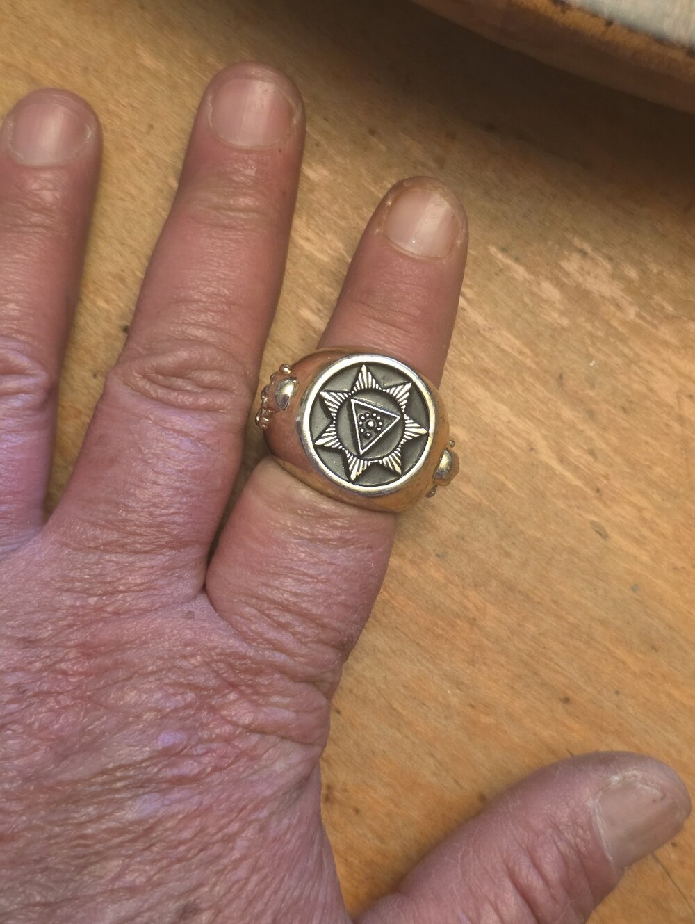 Mens Blvck Scvle Name Brand Ring With Onyx Size 9 Signed